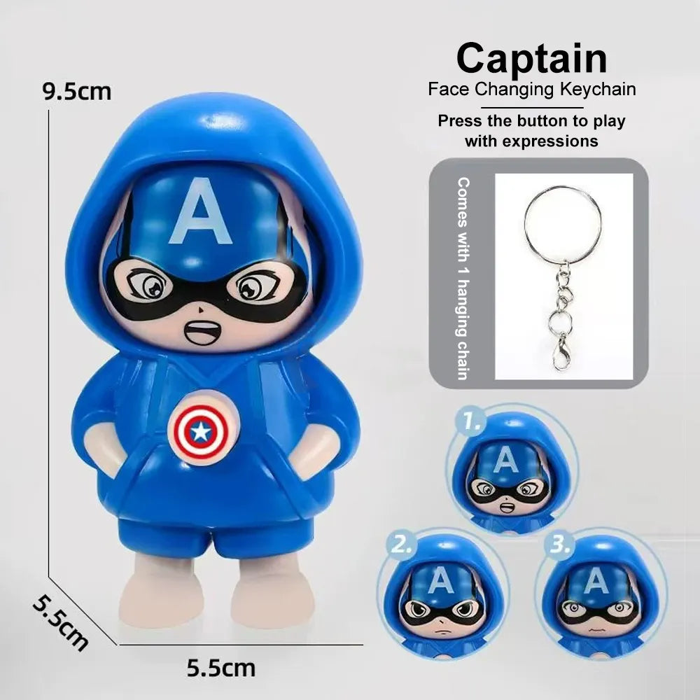 Captain America Face Changing Keychain