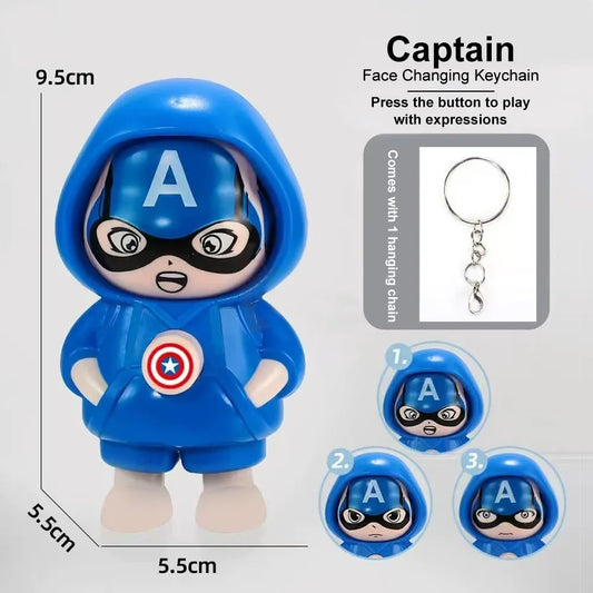 Captain America Face Changing Keychain