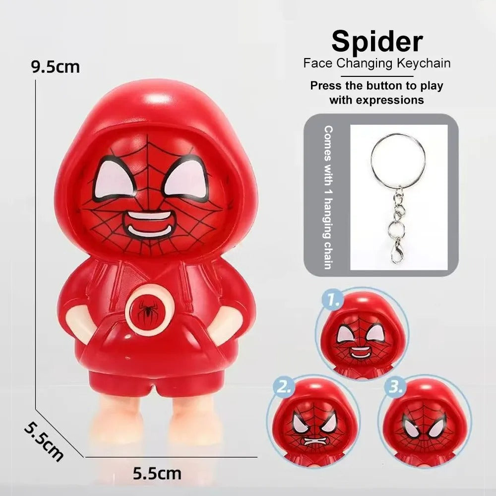Spiderman Face Changing Keychain
