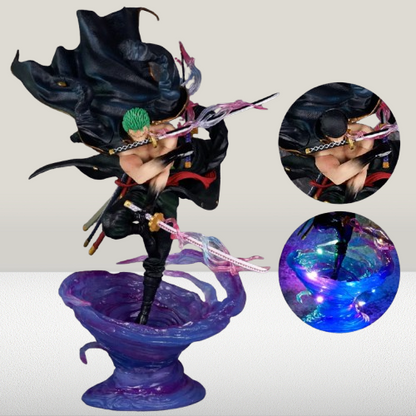 Zoro Standing on Tornado 37cm - Luminos Base